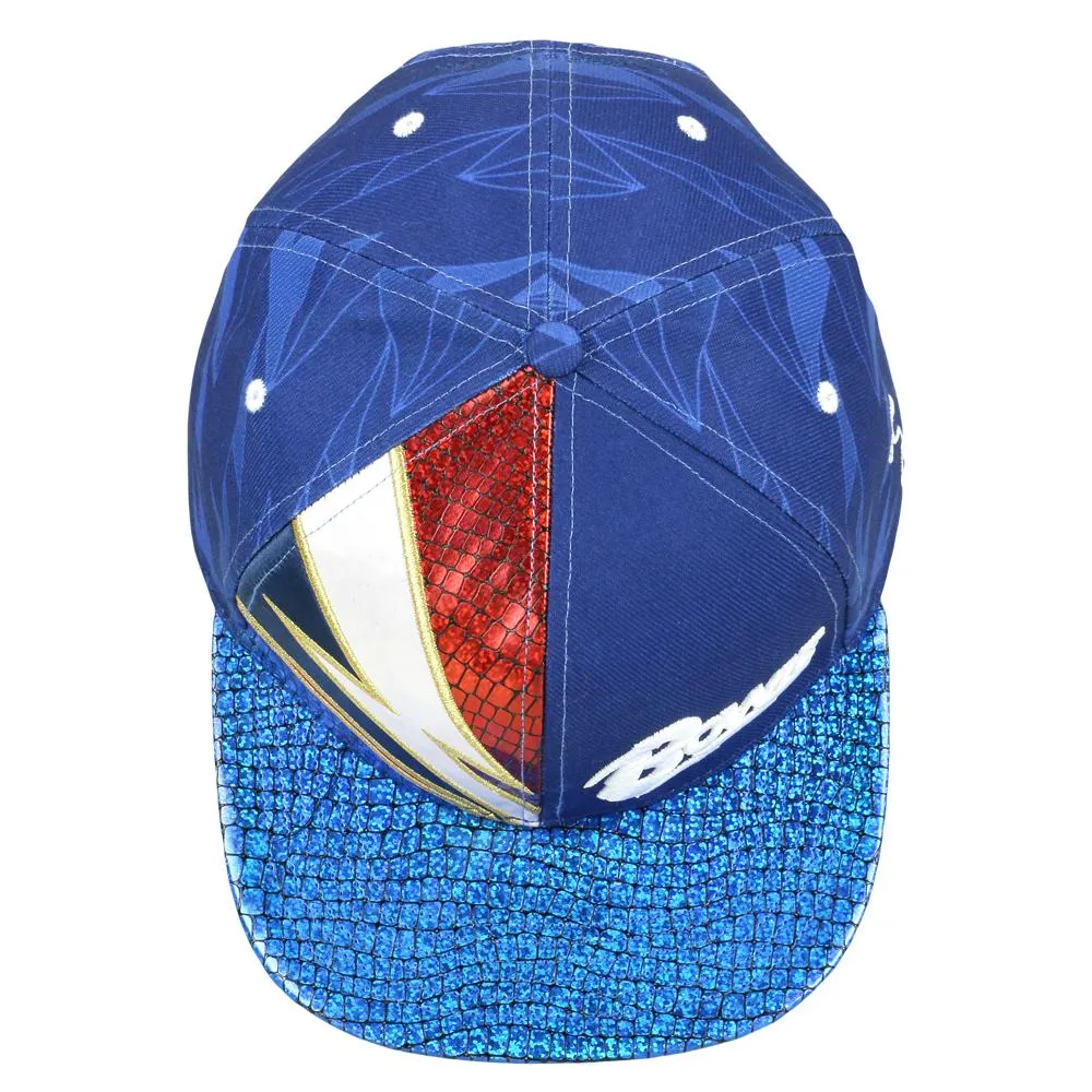 David Bowie Rhinestone Blue Snapback Hat