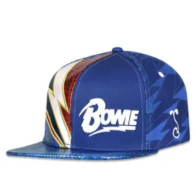 David Bowie Rhinestone Blue Snapback Hat