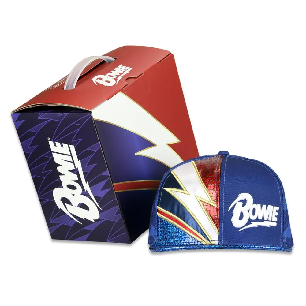 David Bowie Rhinestone Blue Snapback Hat