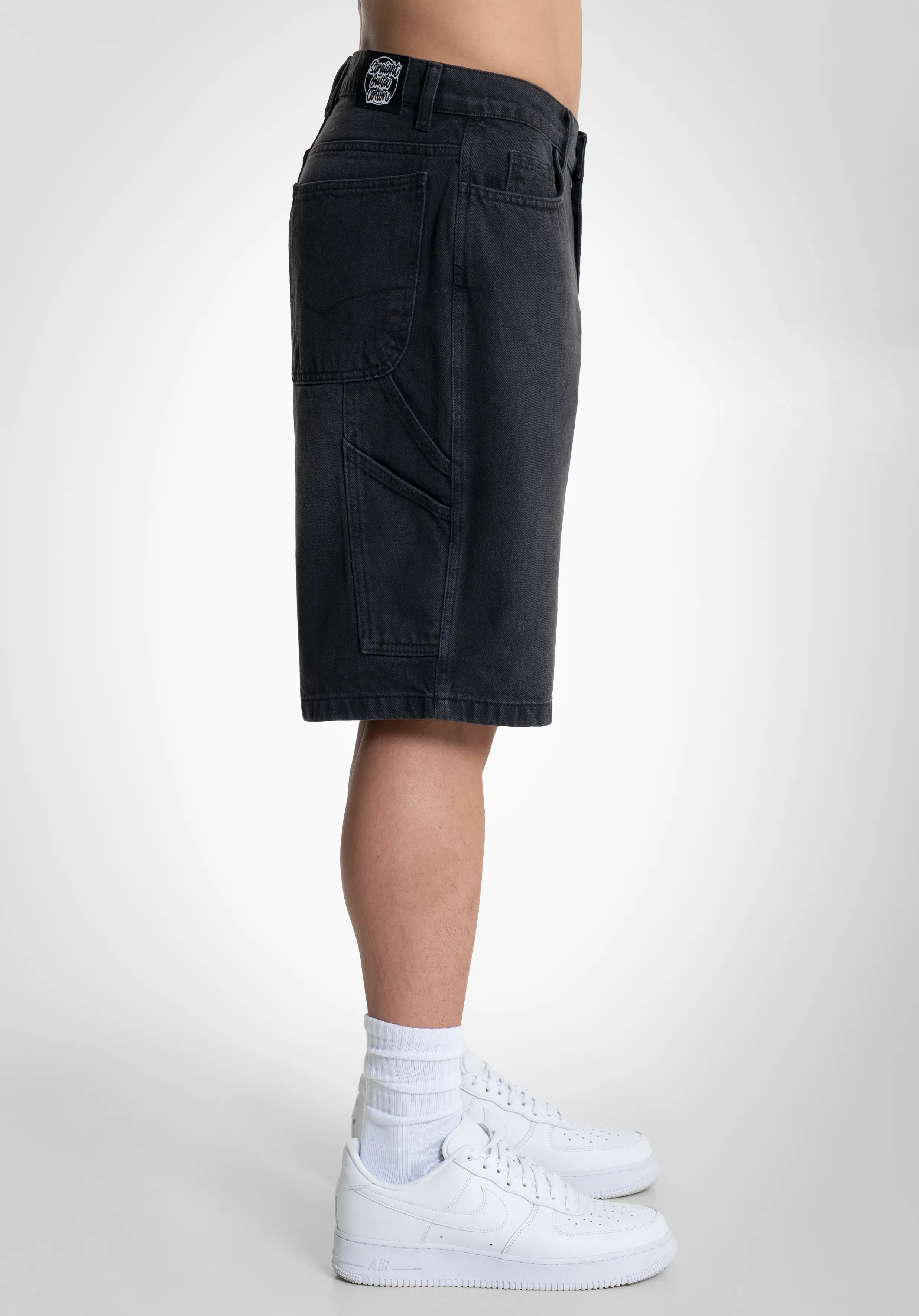 Denim Shorts - Black Washed