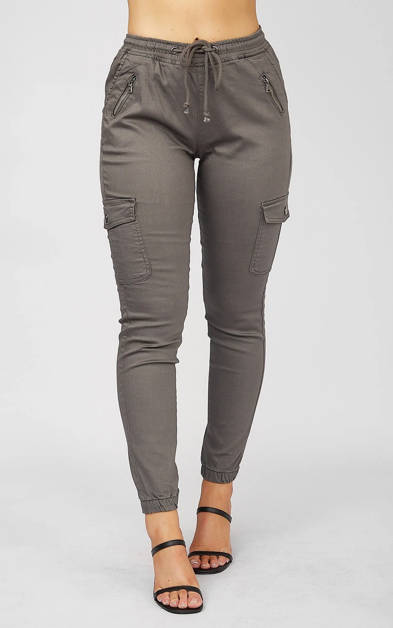 Dip It Low Cargo Jeans - Grey