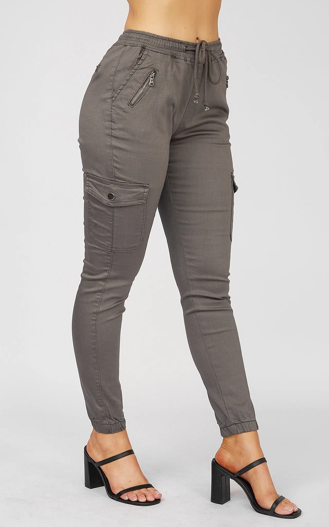 Dip It Low Cargo Jeans - Grey