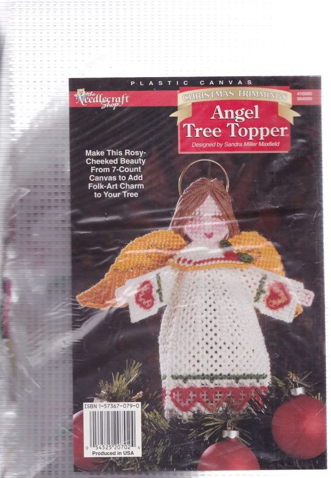 DIY Christmas Trimmings Angel Tree Topper Christmas Plastic Canvas Kit