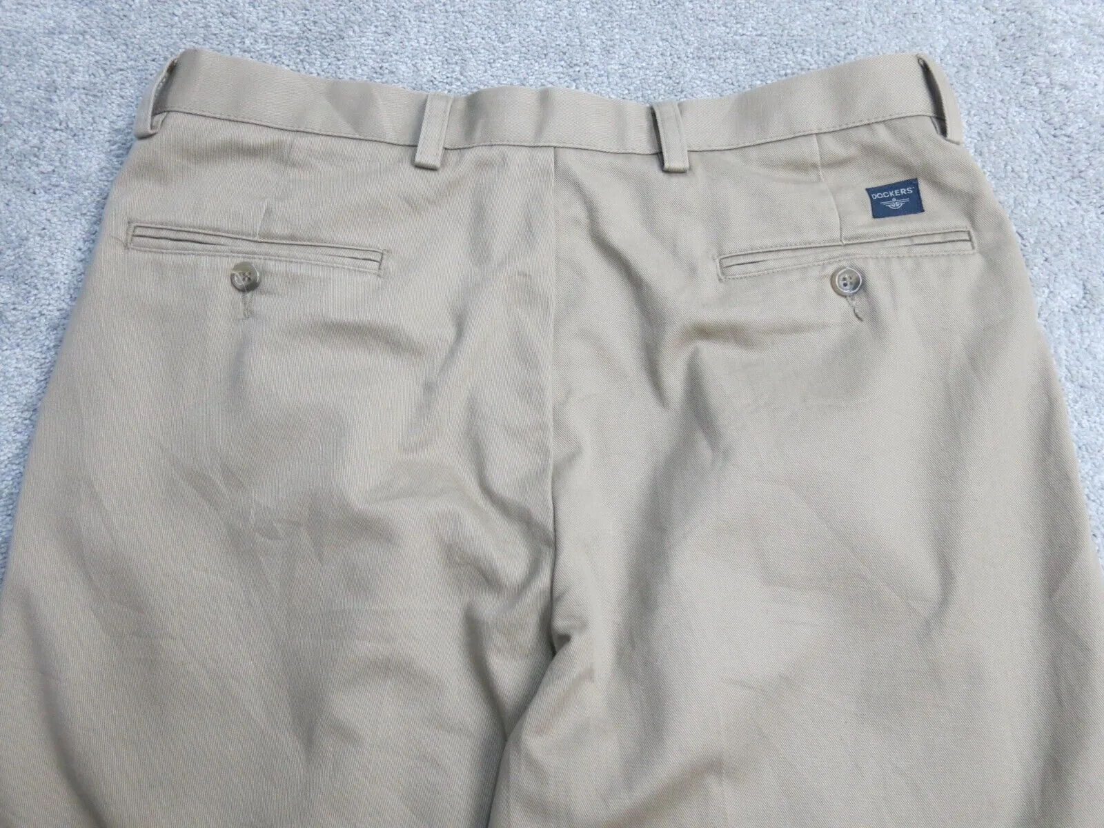 Dockers Mens Straight Leg Dress Pant 100% Cotton Individual Fit Beige SZ W34XL34