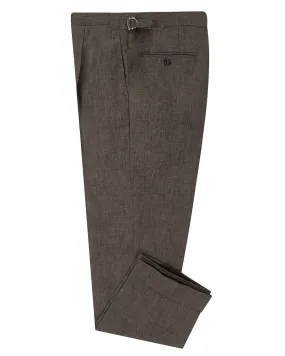 Drab Brown Linen Dress Pant