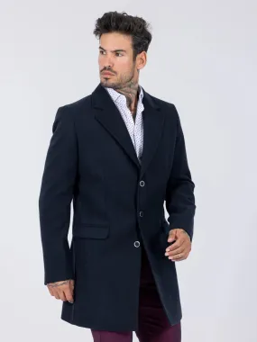 Drie Kleure Smk Overcoat - Marinho