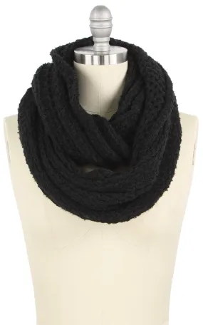 EAN9441 Solid Color Knit Infinity Scarf