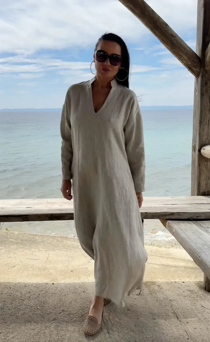 ENAS LONG LINEN DRESS