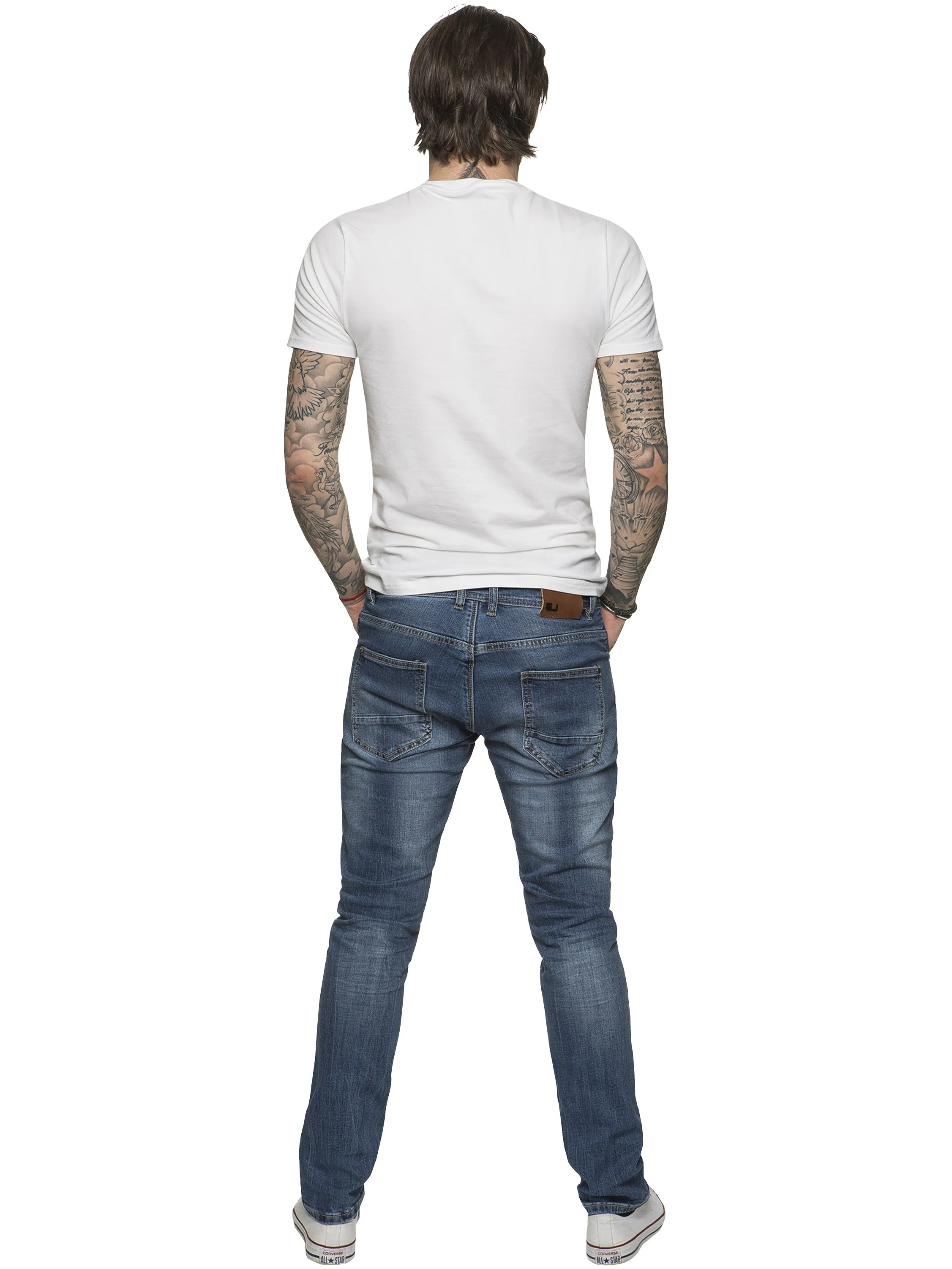 ETO | Mens Designer Tapered Fit Stretch Denim Jeans