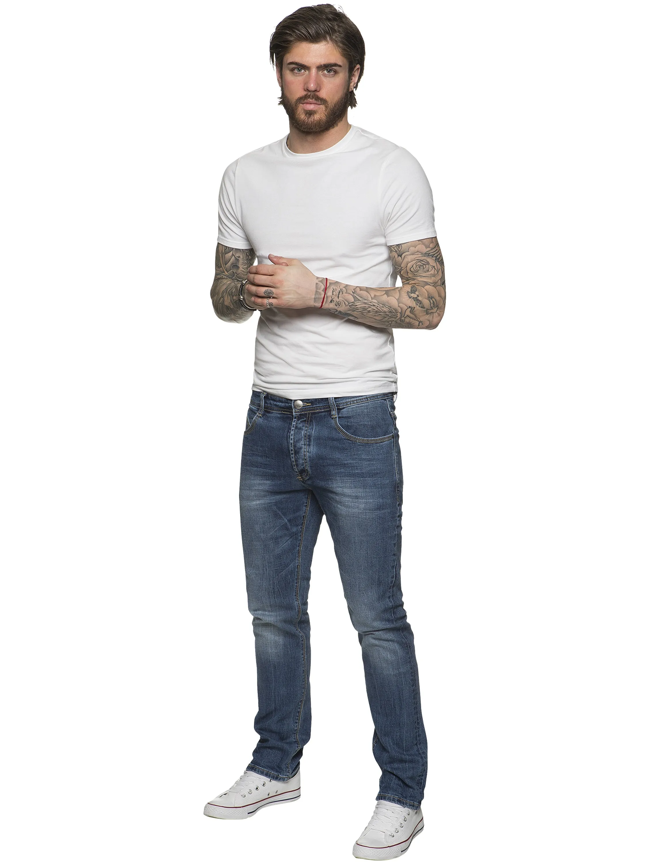 ETO | Mens Designer Tapered Fit Stretch Denim Jeans