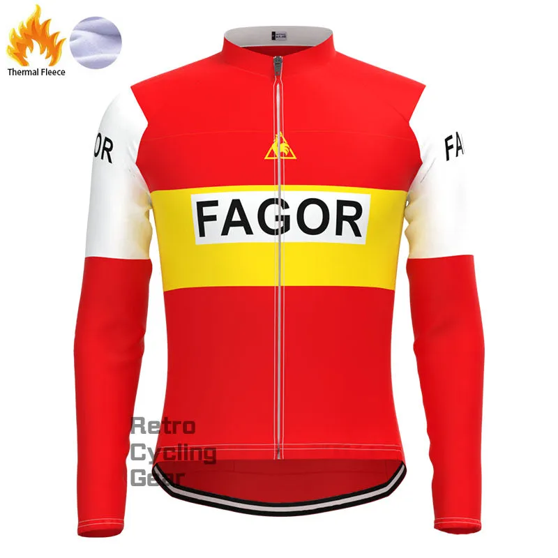 Fagor Red Fleece Retro Cycling Kits