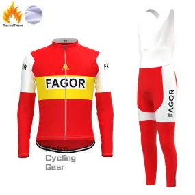 Fagor Red Fleece Retro Cycling Kits