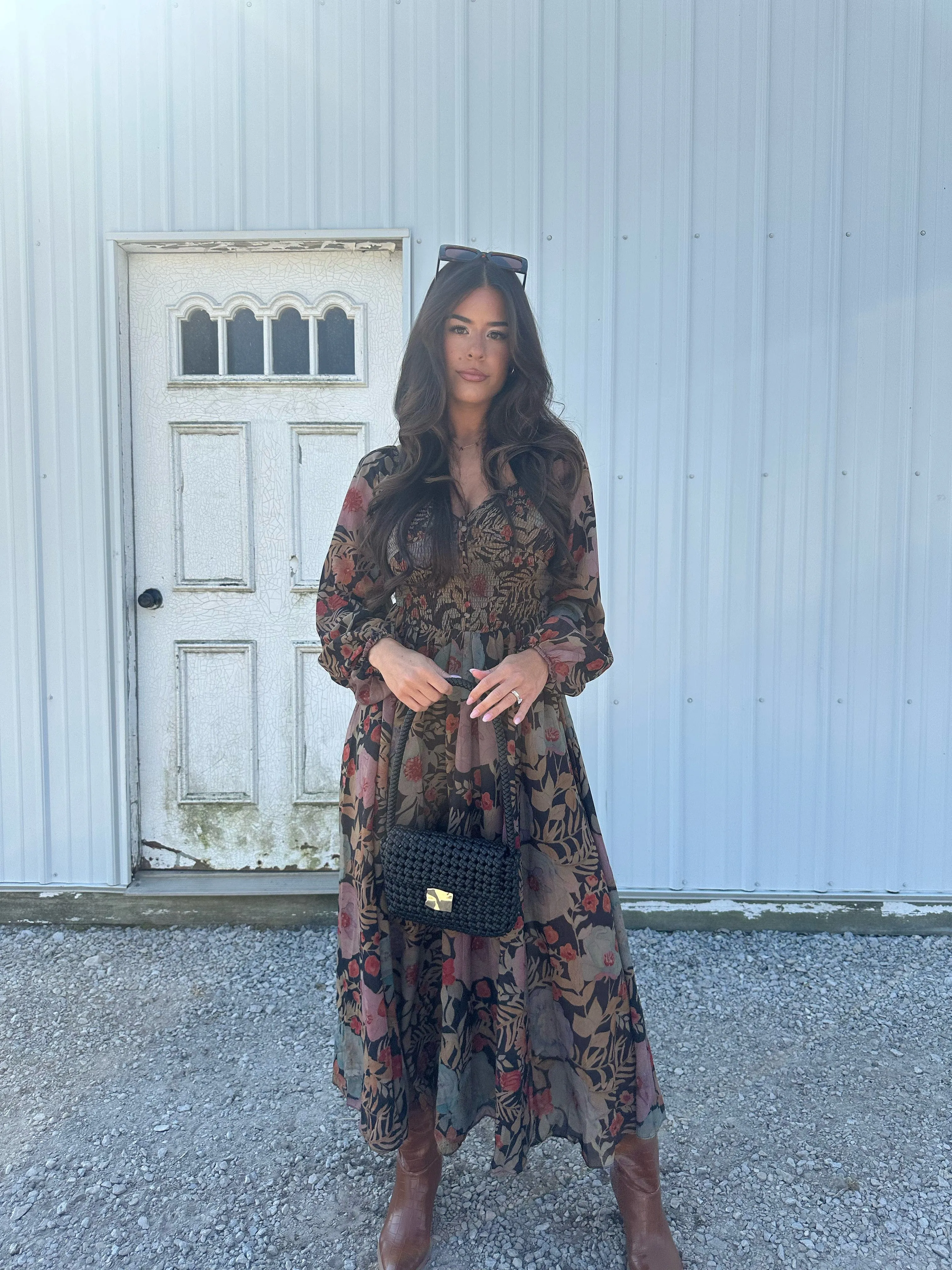 Fall Blooms Maxi Dress