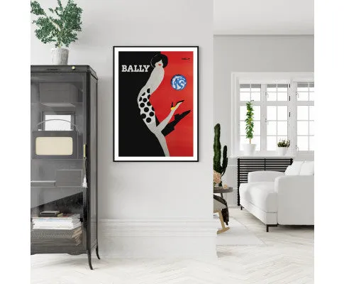 Fashion Bally Black Frame Canvas Wall Art