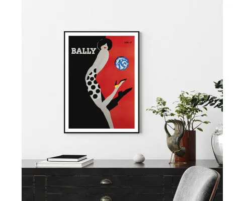 Fashion Bally Black Frame Canvas Wall Art