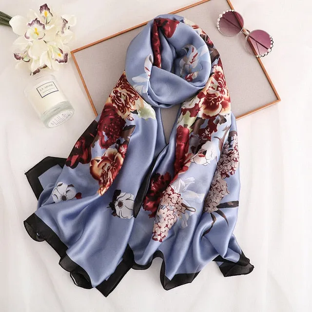 Fashion Silk Scarf Printed Bandana Shawl #LZ164