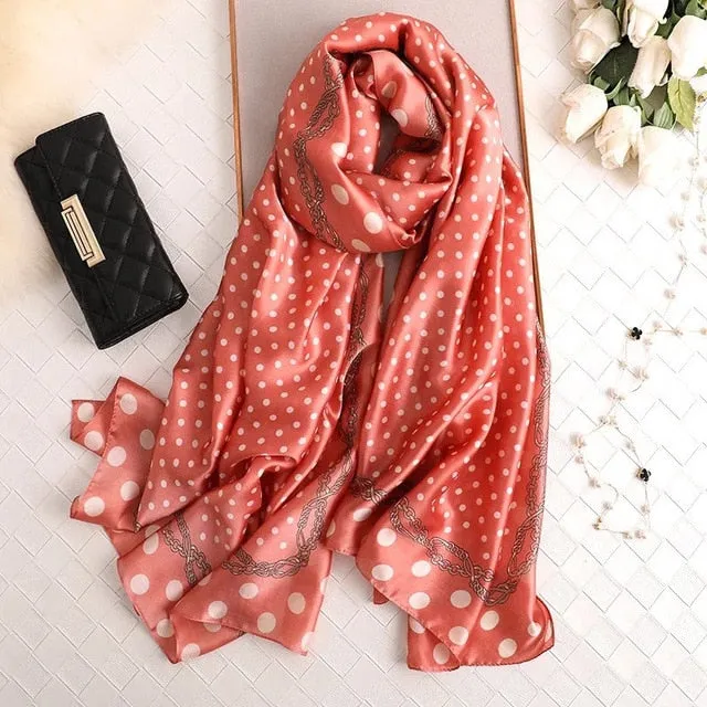 Fashion Silk Scarf Printed Bandana Shawl #LZ164