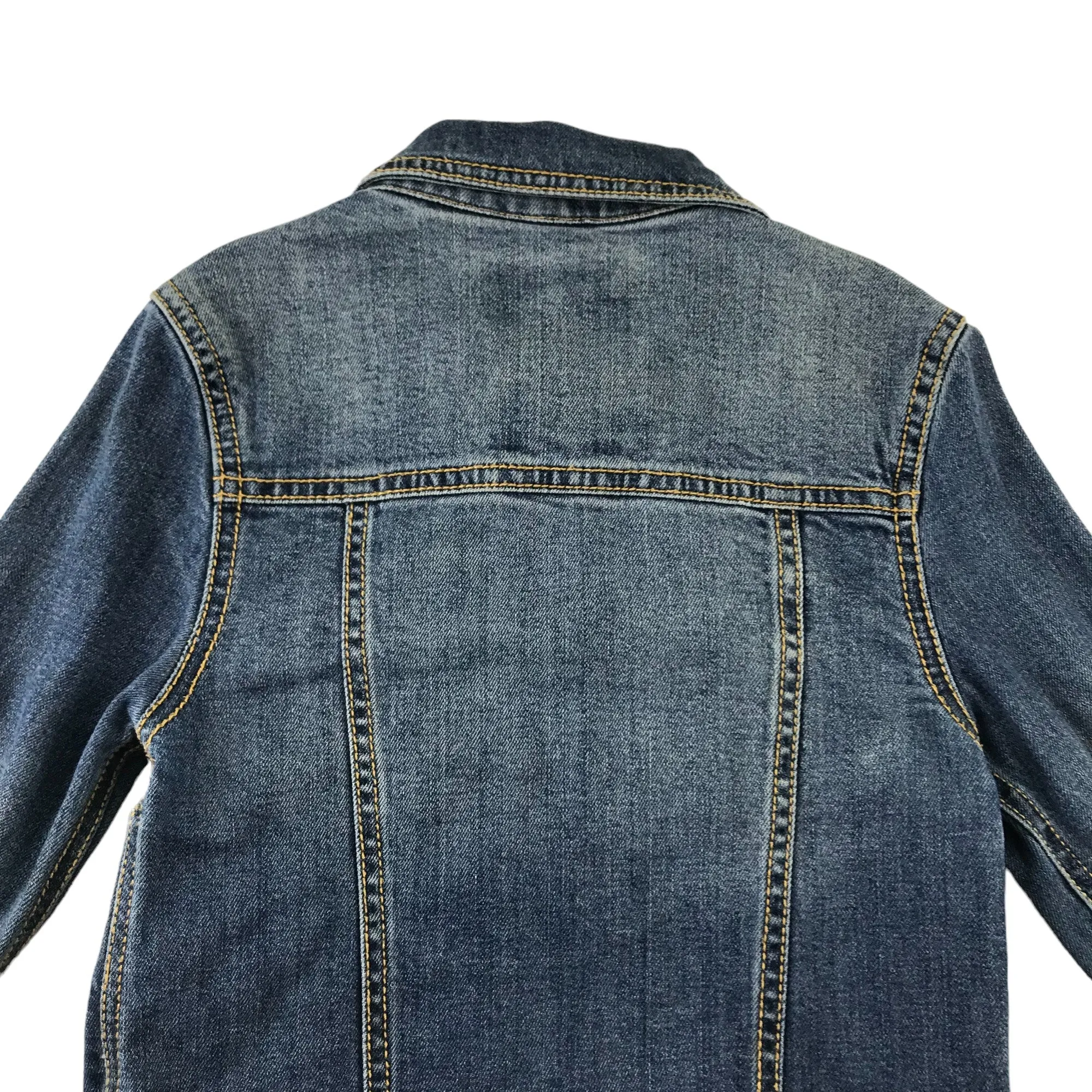 Fatface denim jacket 6-7 years blue slightly cropped cotton