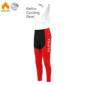 Filotex Red Fleece Retro Cycling Pants