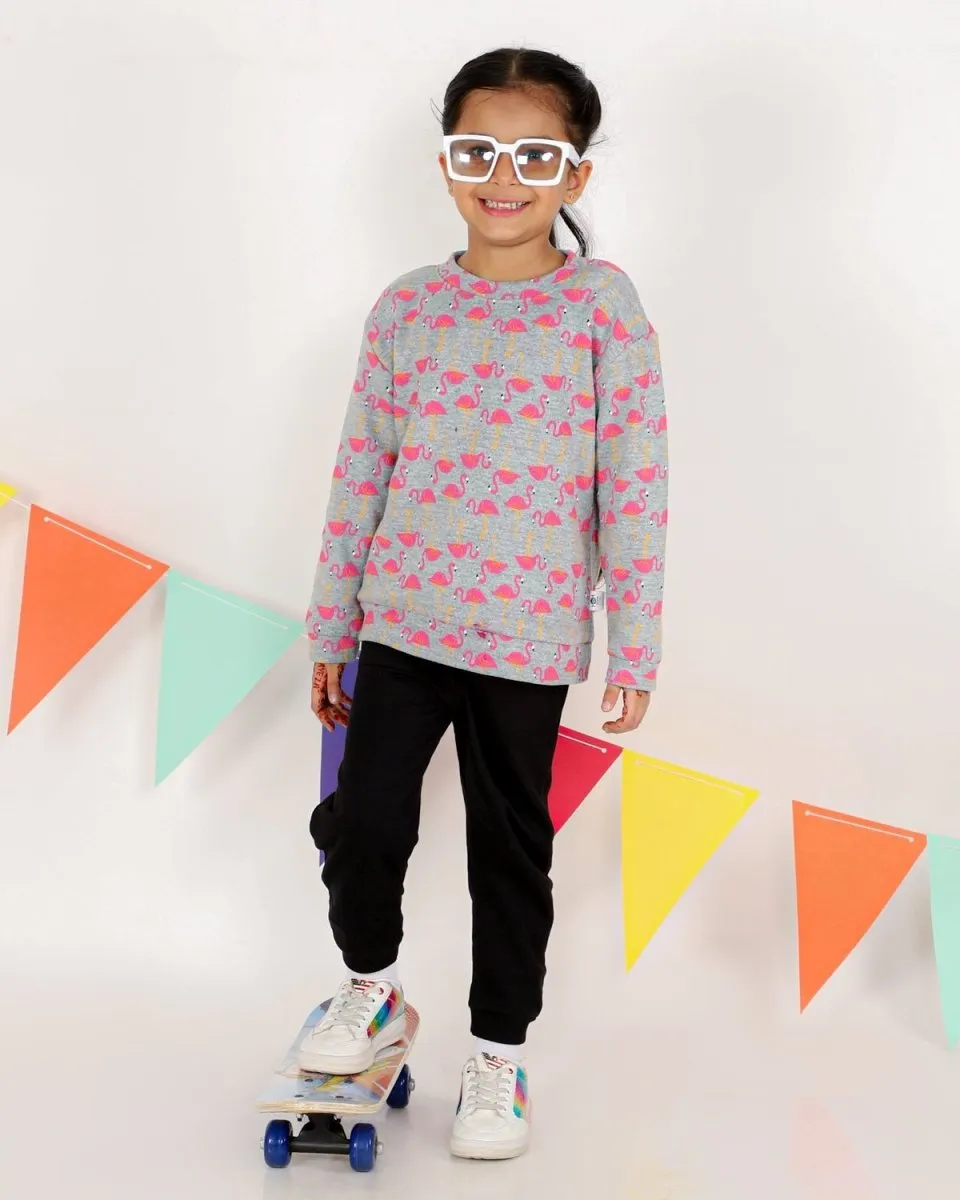 Flamingo Dance Kids Sweatshirt