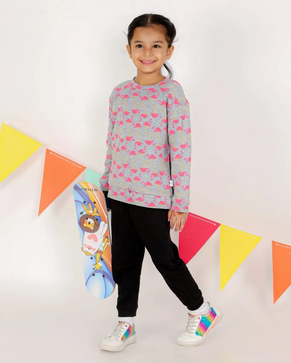 Flamingo Dance Kids Sweatshirt