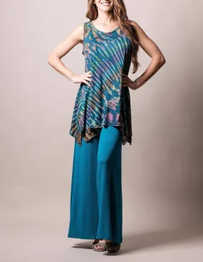 Flowy Palazzo Pants - Turquoise