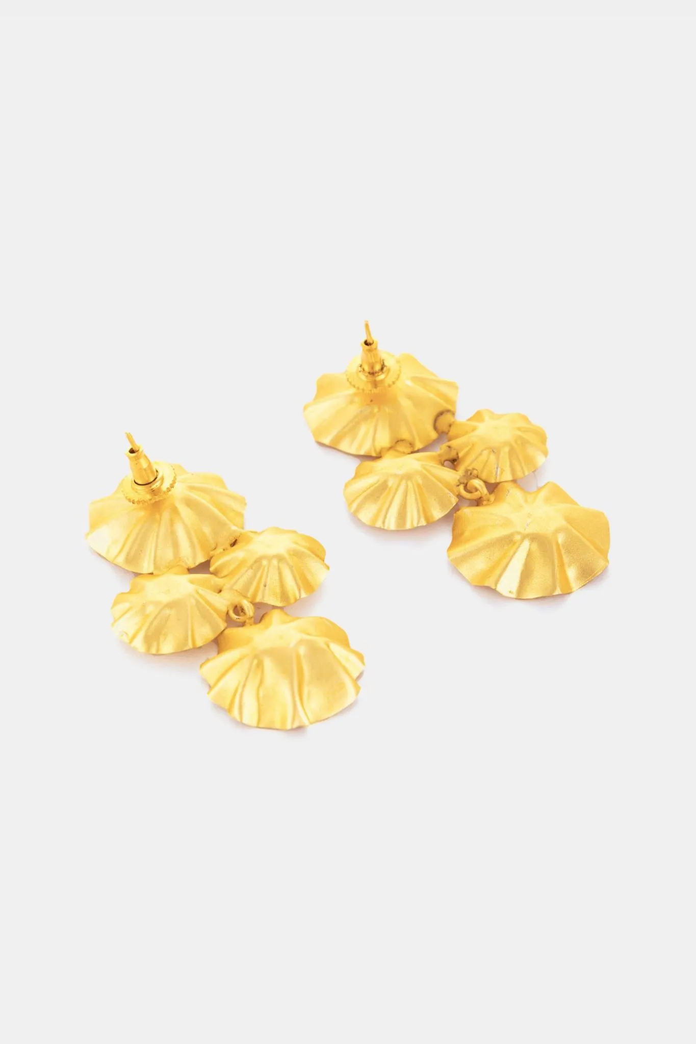 Four Lotus Leaves Dangler Earrings