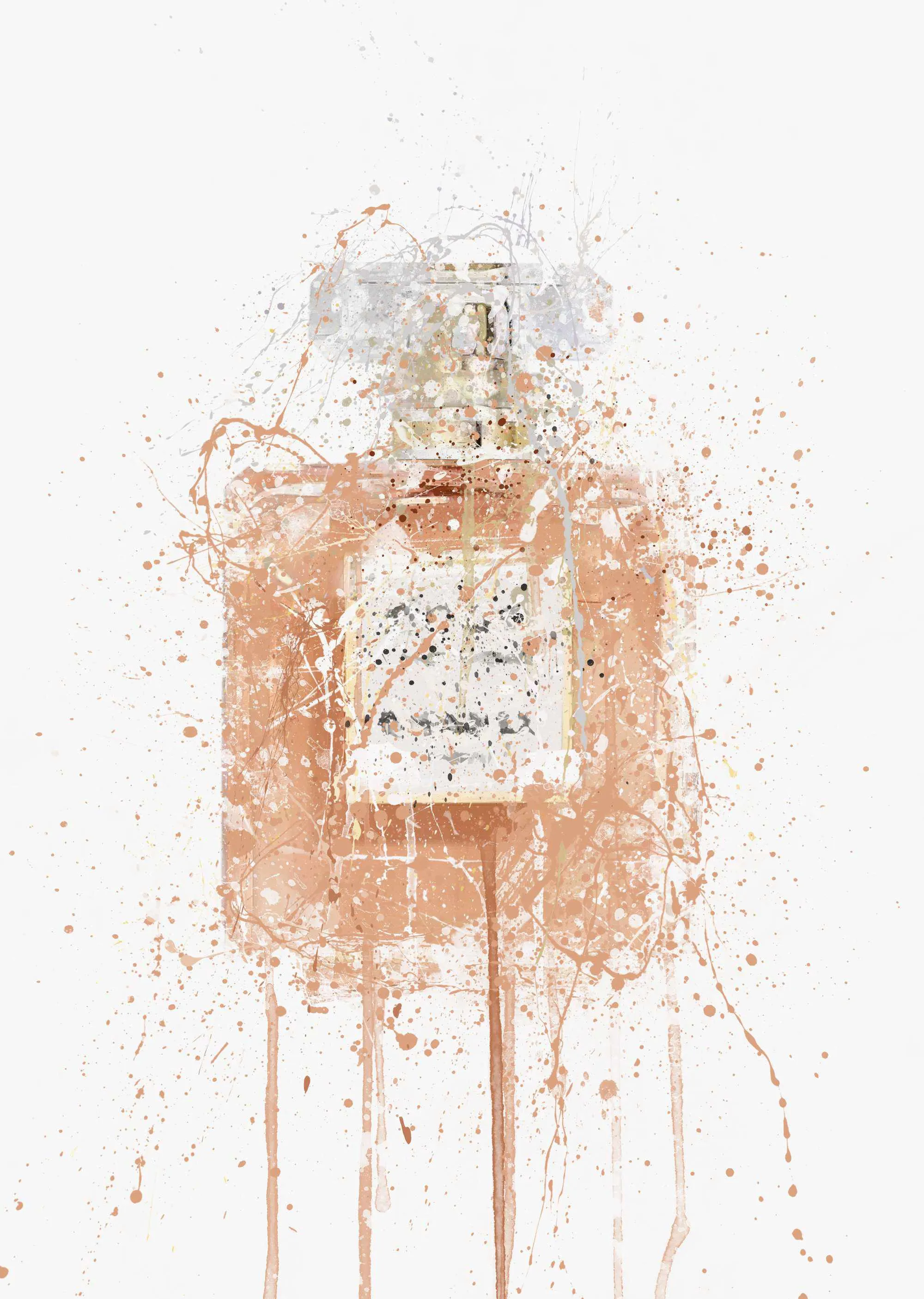 Fragrance Bottle Wall Art Print 'Blush'