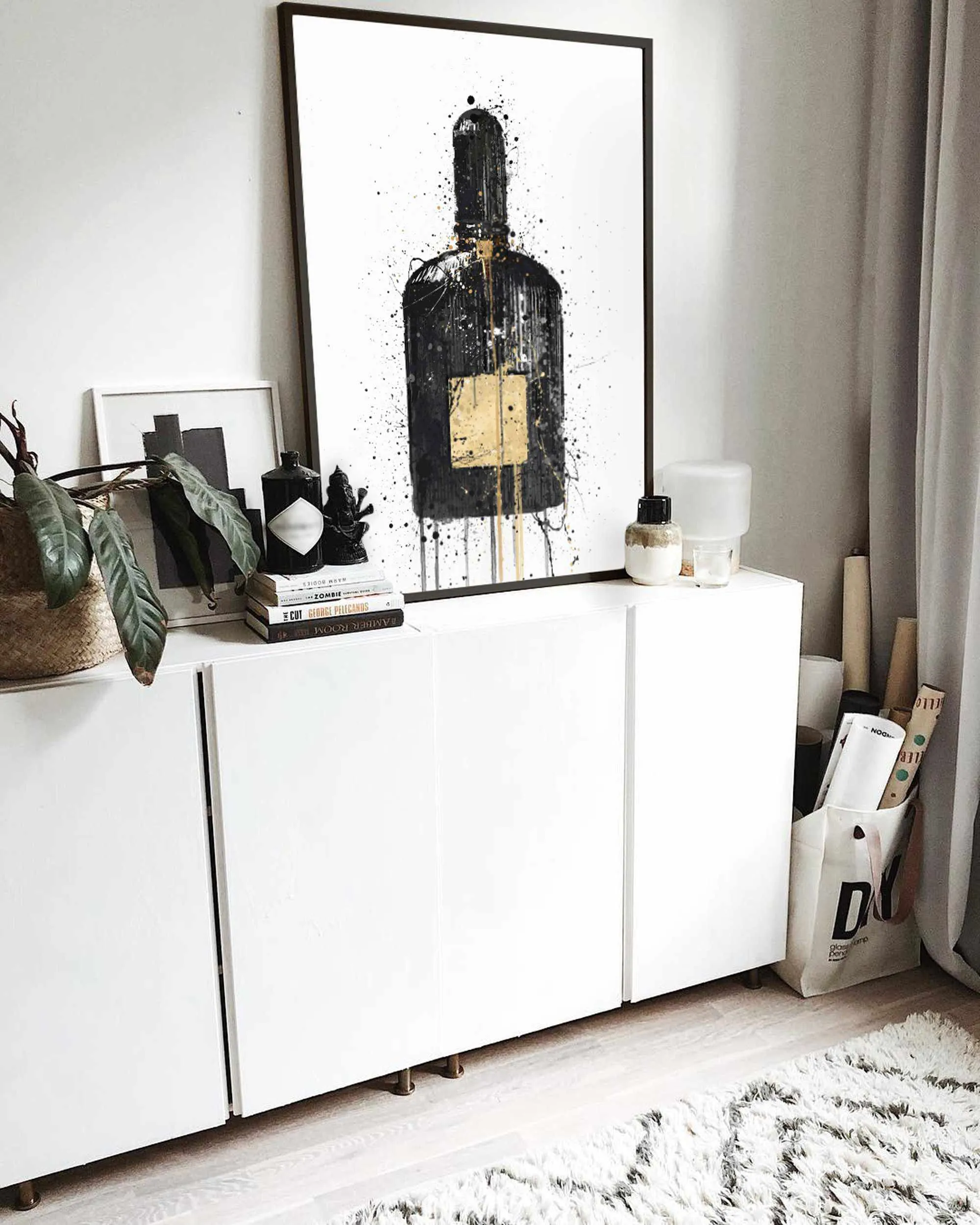 Fragrance Bottle Wall Art Print 'Egyptian Gold'