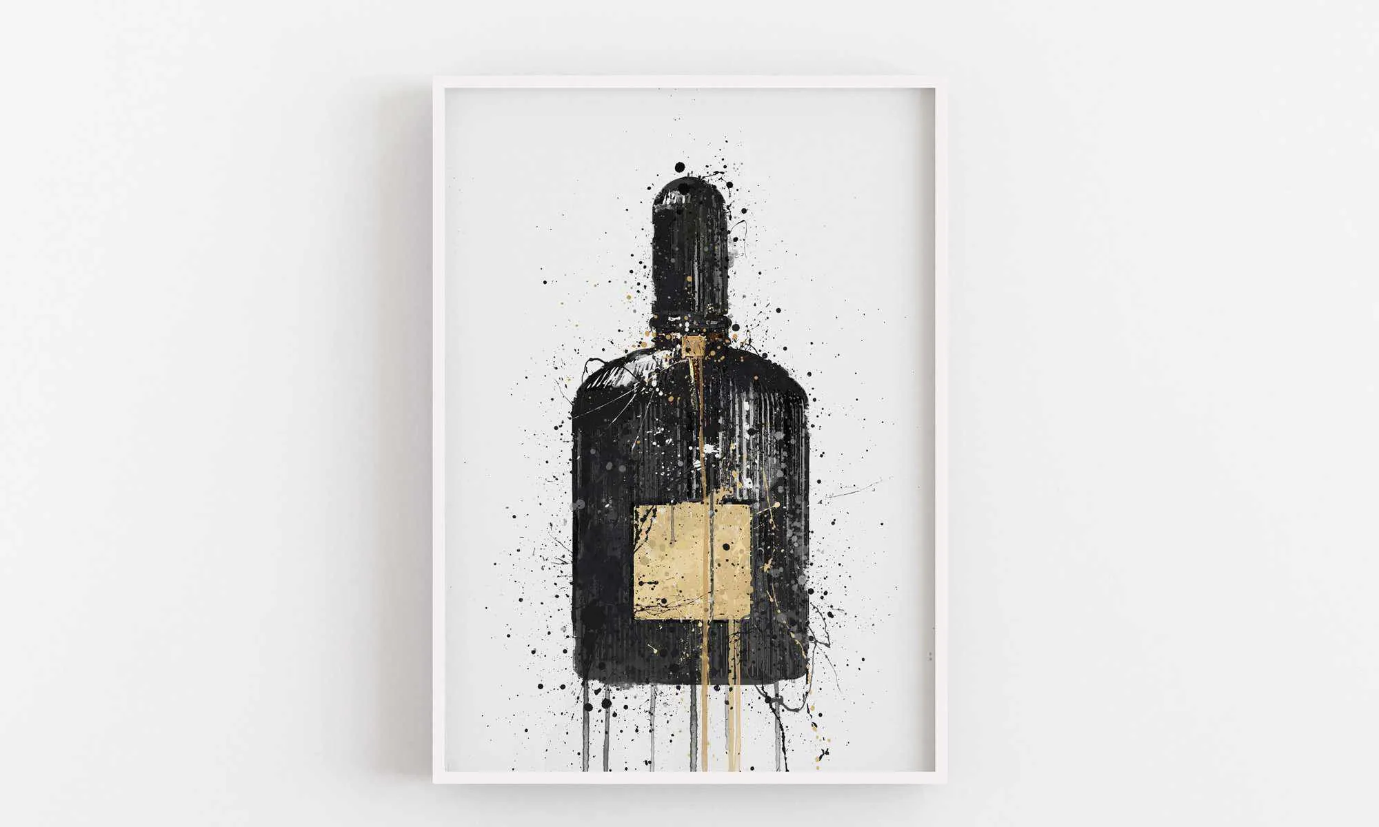 Fragrance Bottle Wall Art Print 'Egyptian Gold'