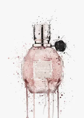 Fragrance Bottle Wall Art Print 'Miss Mauve'