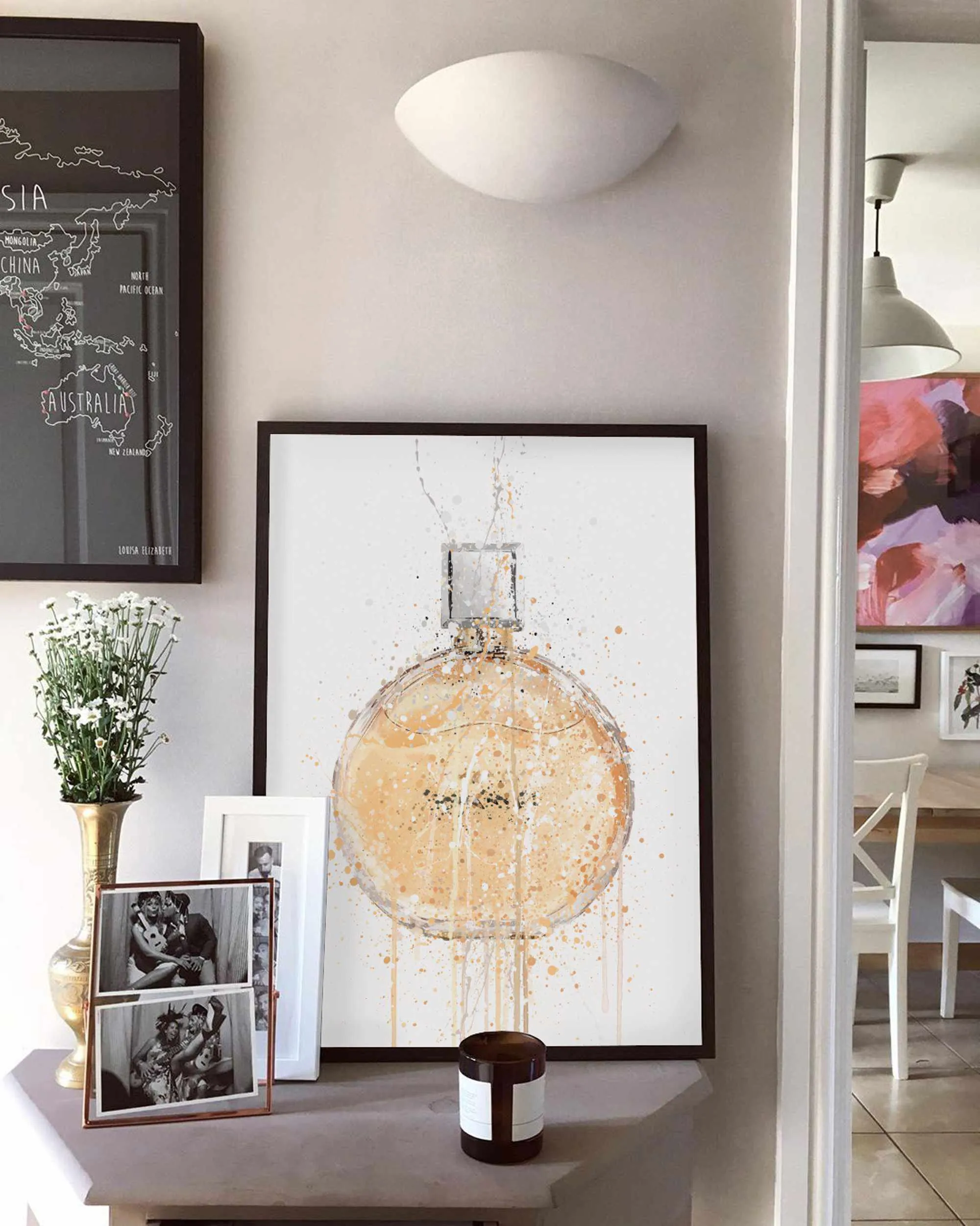 Fragrance Bottle Wall Art Print 'Nectarine'