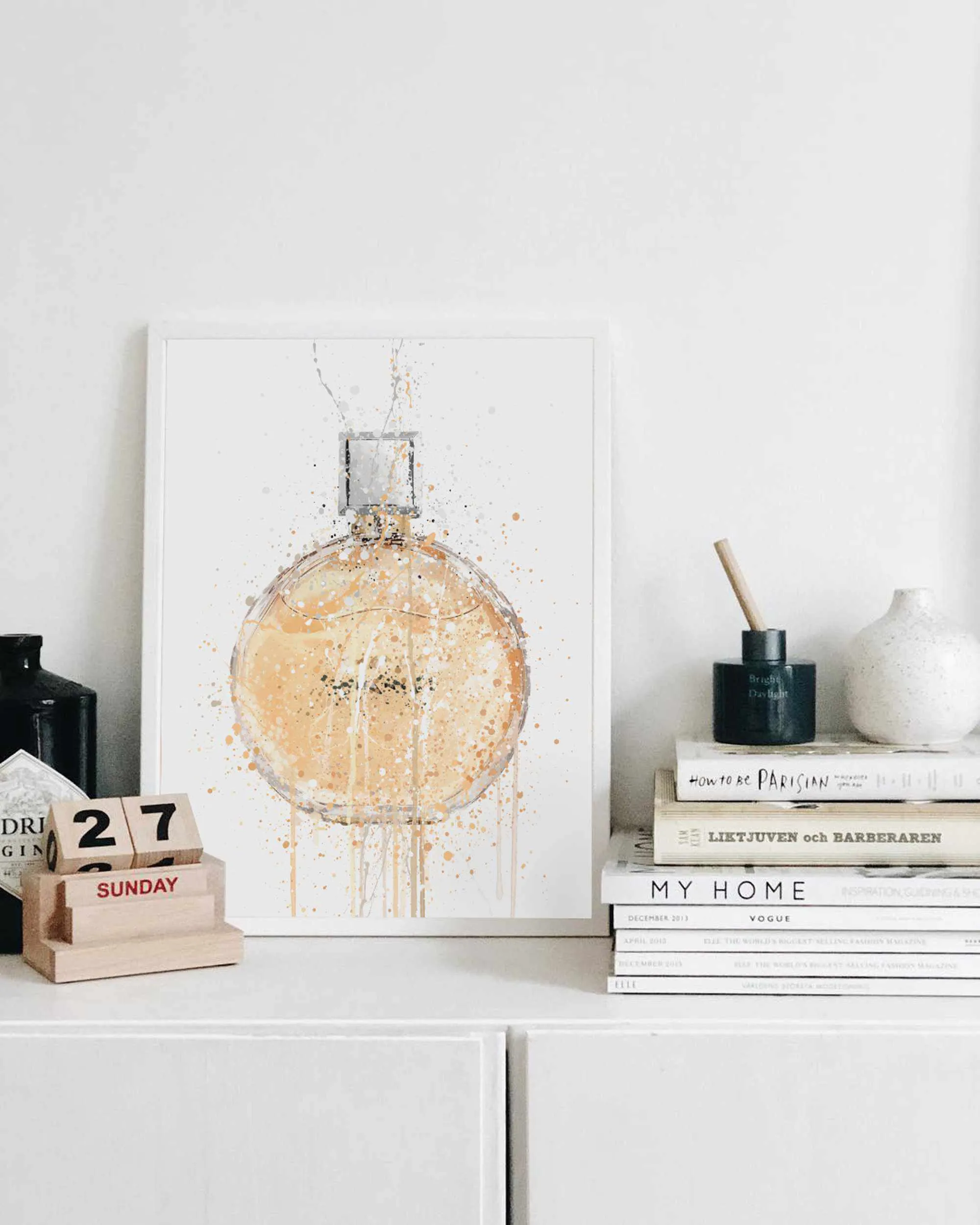 Fragrance Bottle Wall Art Print 'Nectarine'