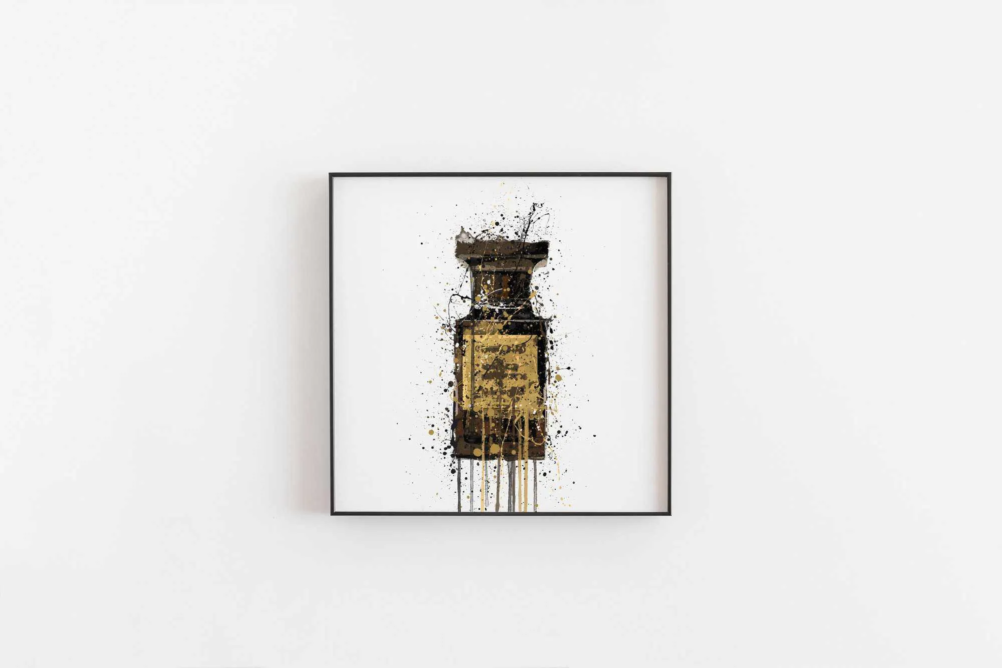 Fragrance Bottle Wall Art Print 'Obsidian'