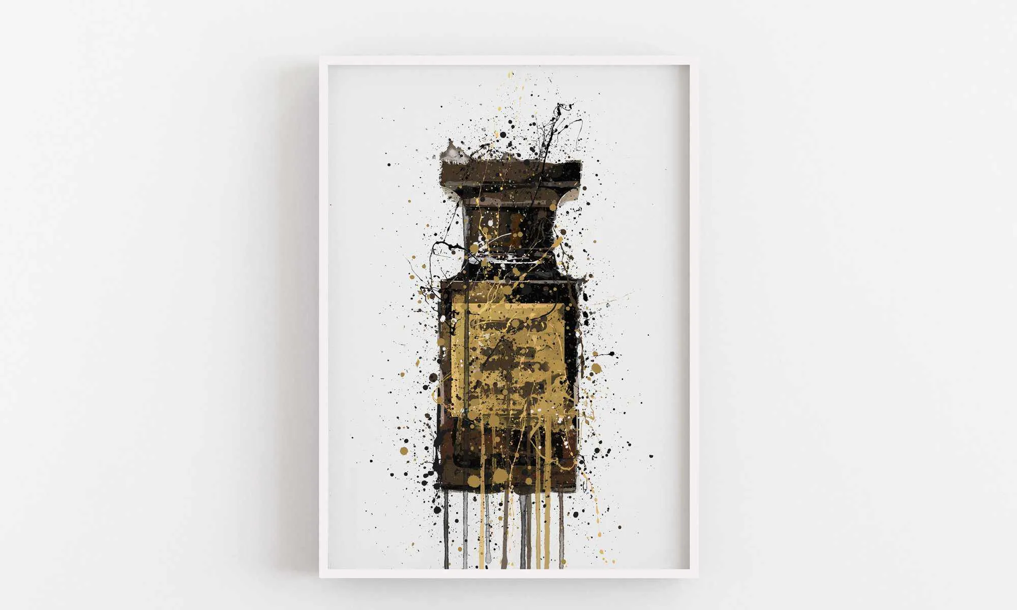 Fragrance Bottle Wall Art Print 'Obsidian'