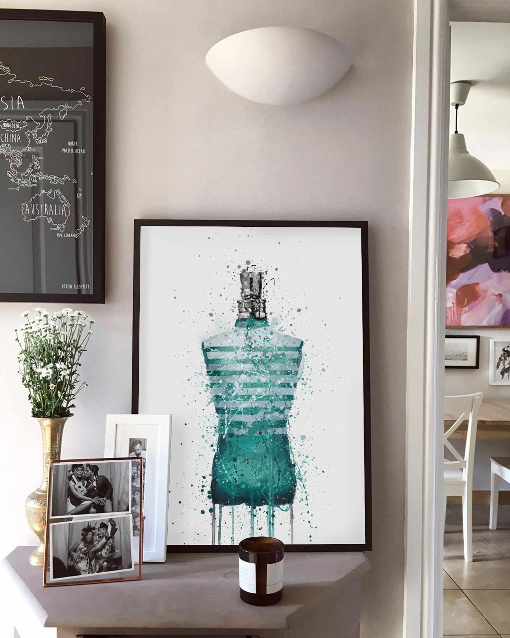 Fragrance Bottle Wall Art Print 'Poseidon'