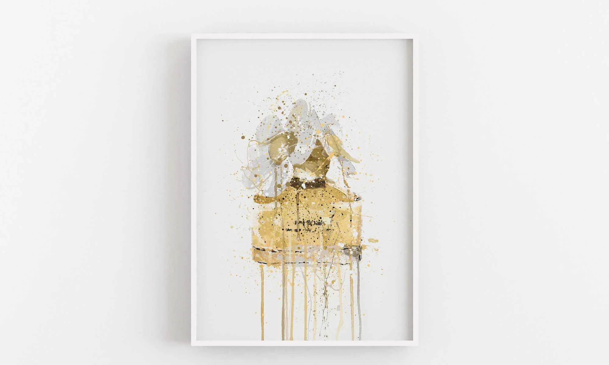 Fragrance Bottle Wall Art Print 'Yellow'