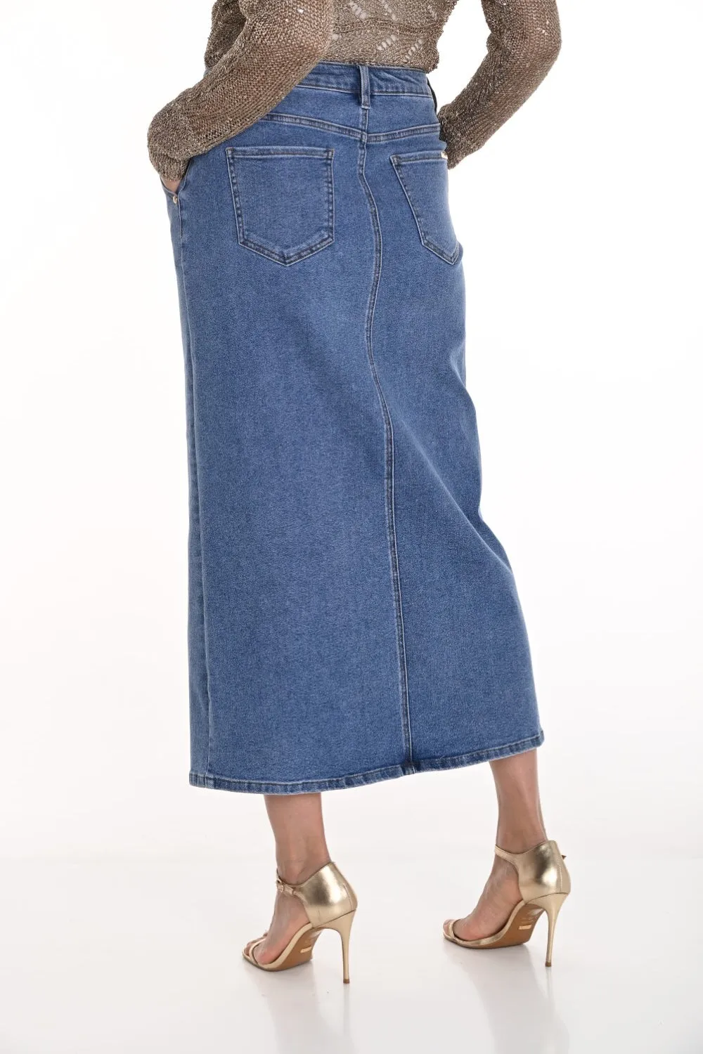 Frank Lyman Denim Skirt 256738U Blue