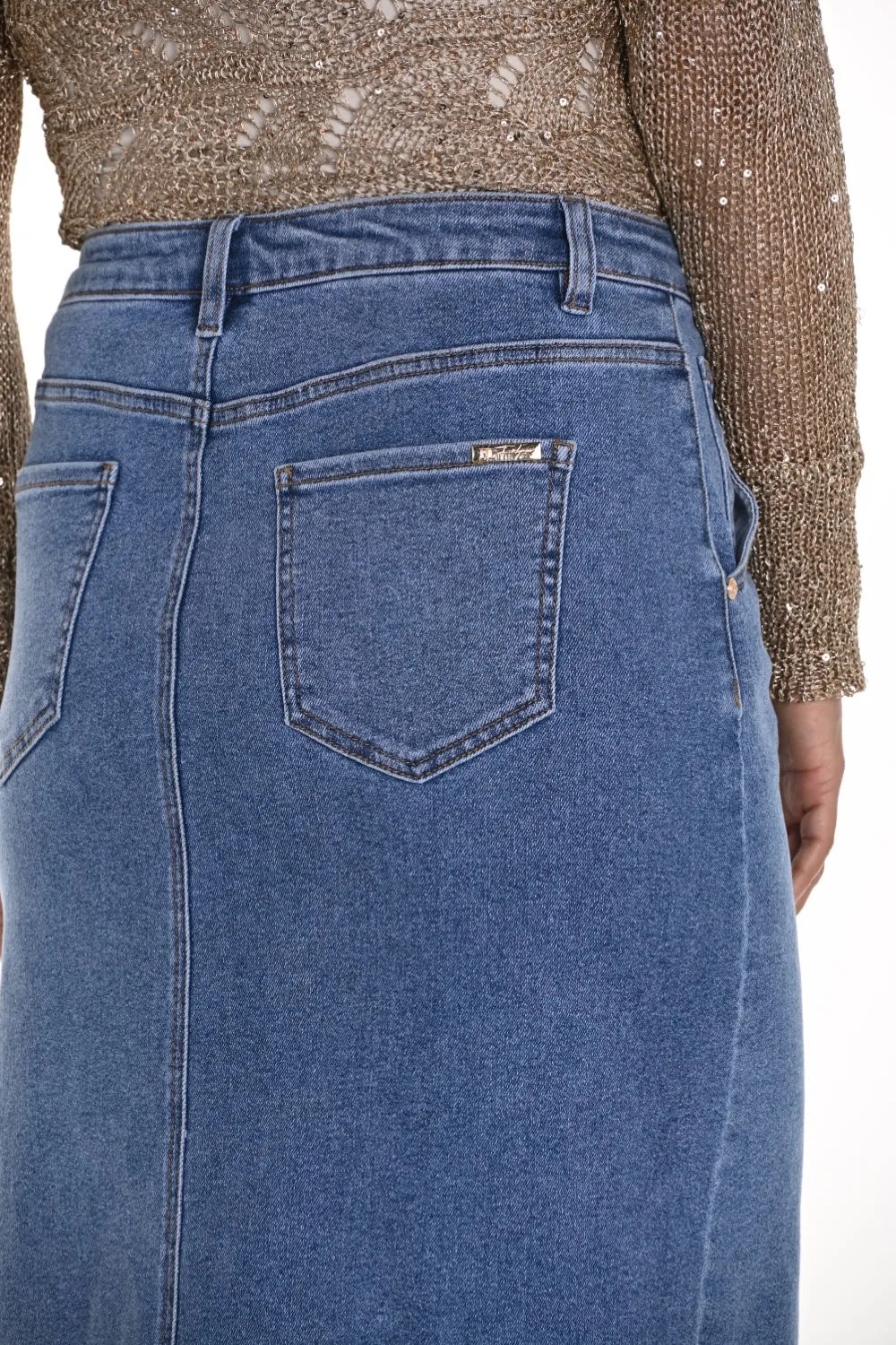 Frank Lyman Denim Skirt 256738U Blue