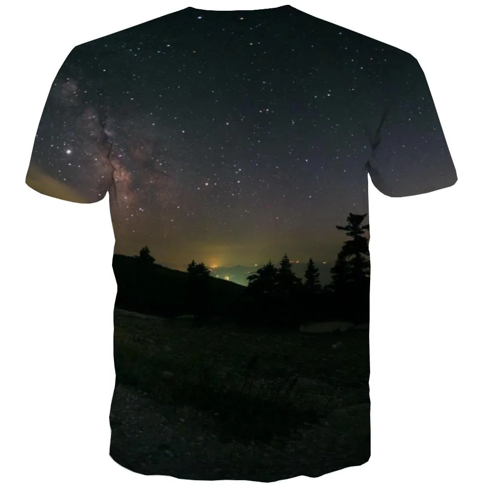 Galaxy T shirts Men Planet Tshirts Novelty Starry Sky Shirt Print Colorful Tshirts Cool Harajuku Tshirt Printed