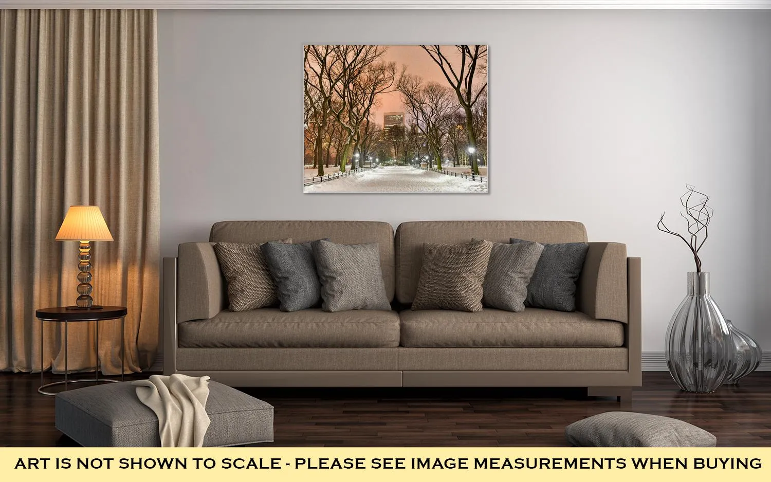 Gallery Wrapped Canvas, Central Park Night New York City