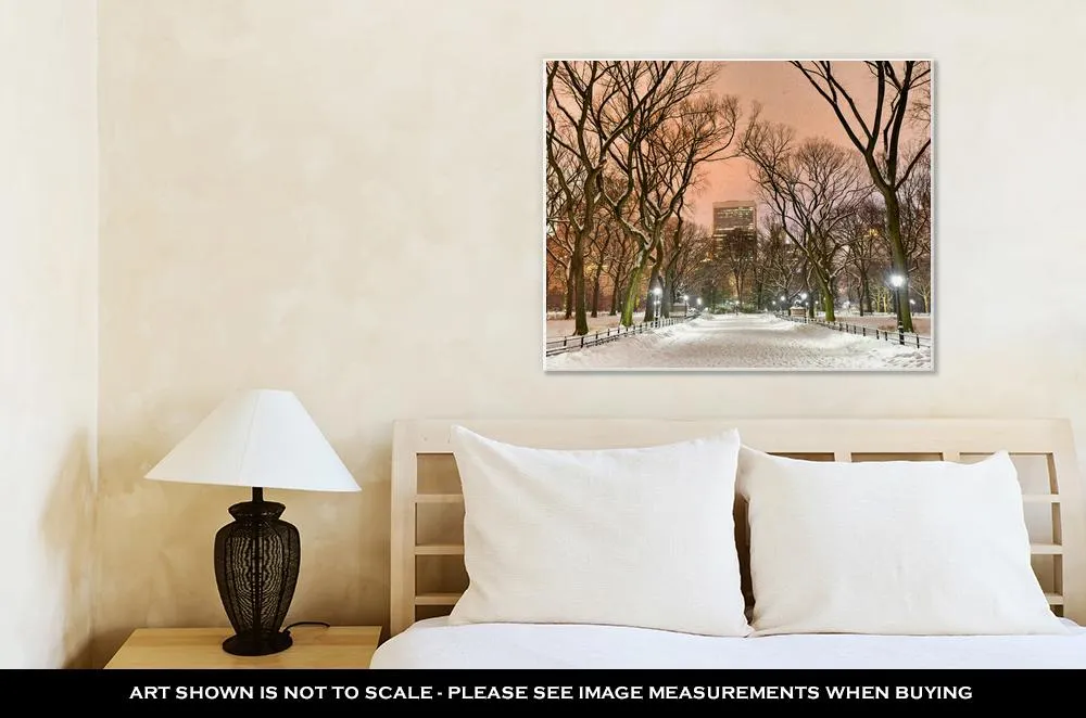 Gallery Wrapped Canvas, Central Park Night New York City