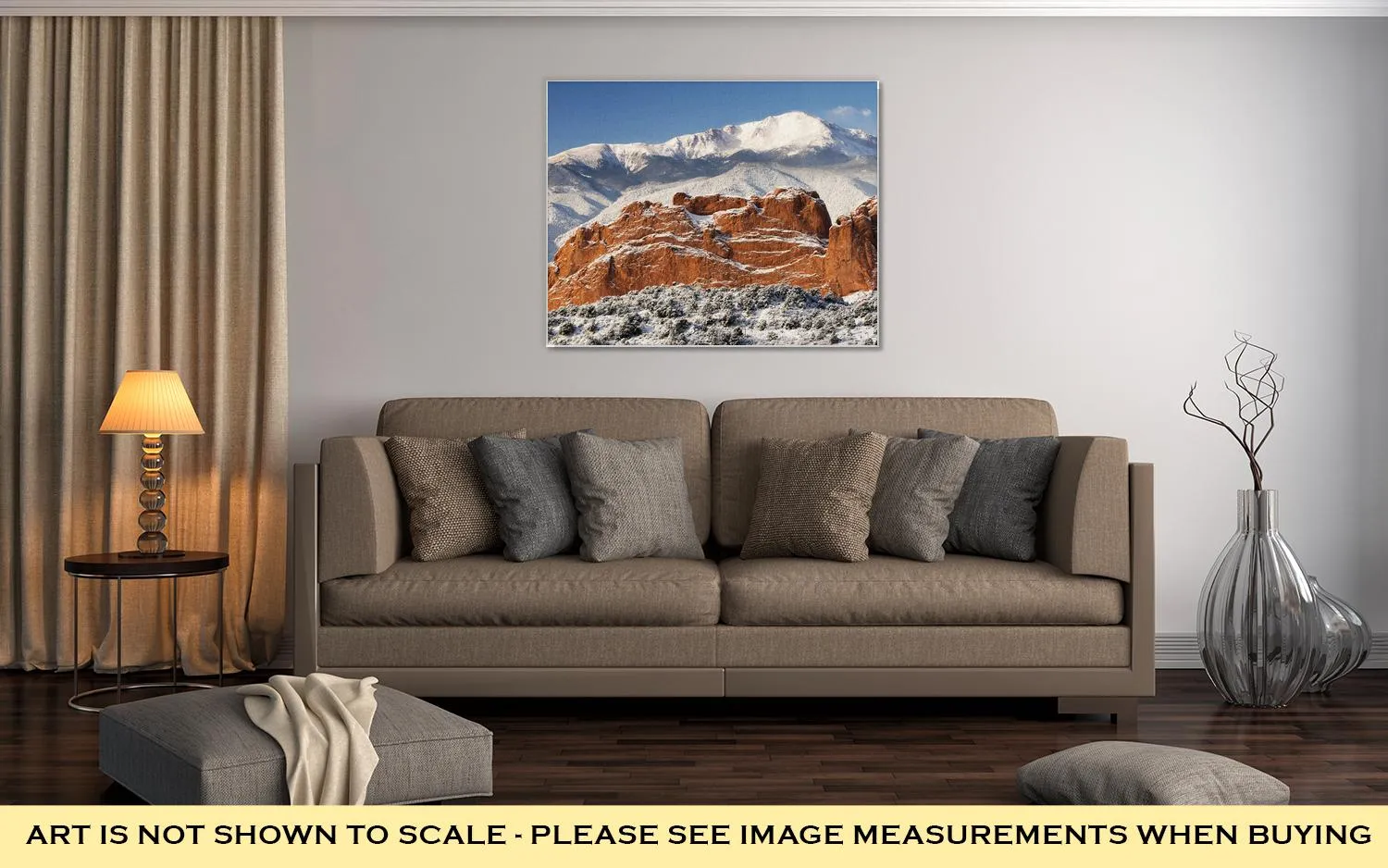 Gallery Wrapped Canvas, Pikes Peak And The Gardern Of The Gods