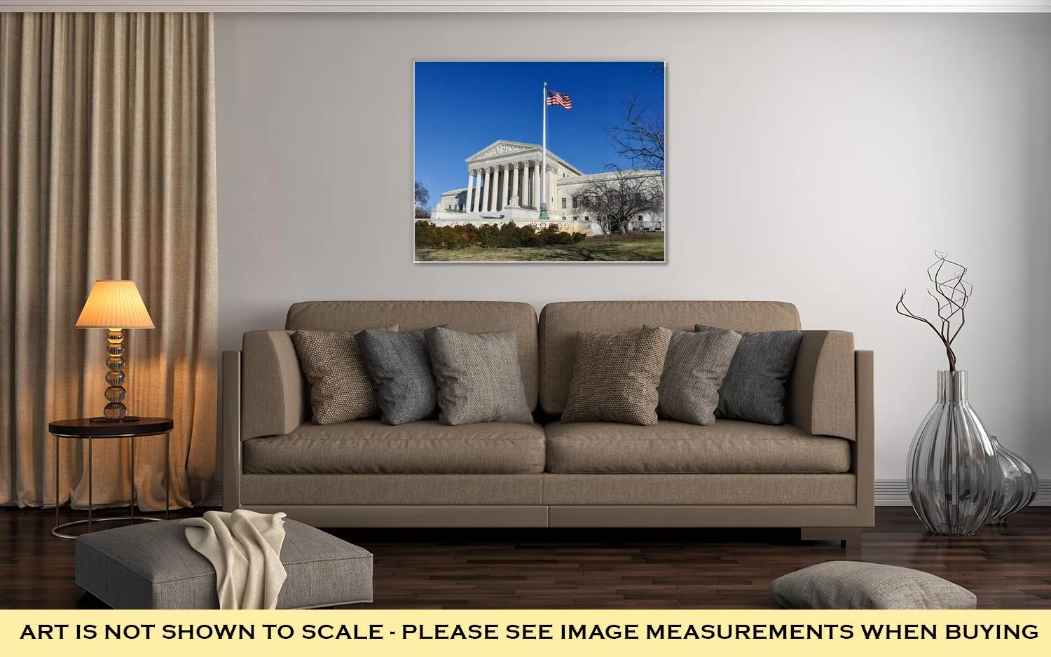 Gallery Wrapped Canvas, Supreme Court Of The United States In The Winter