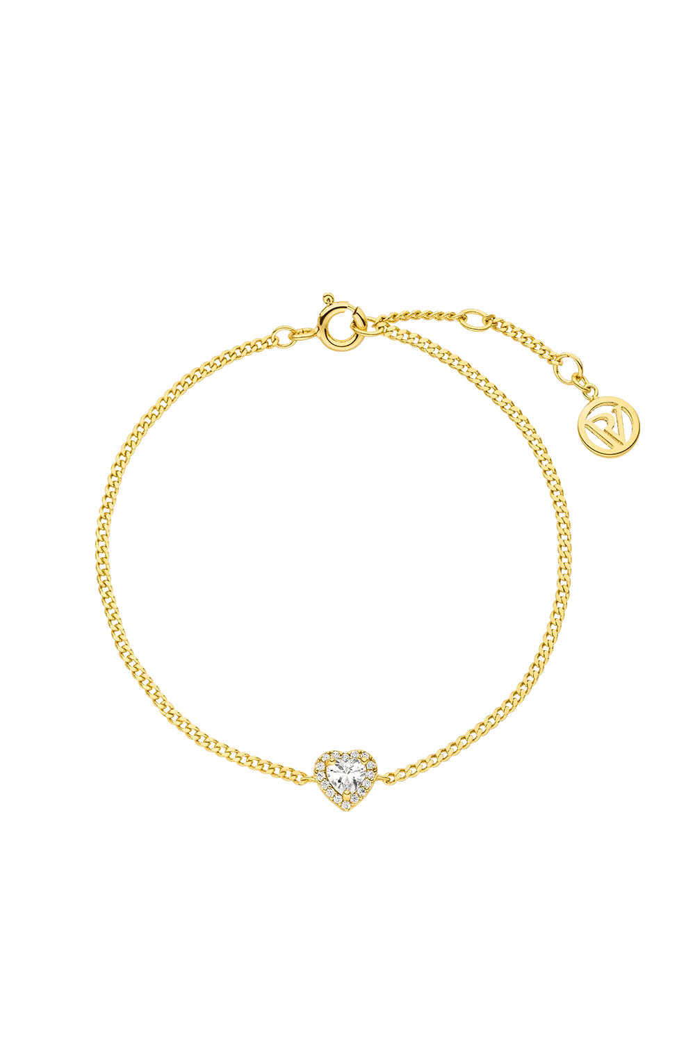 Glamorous Heart Bracelet 14K Gold Plated