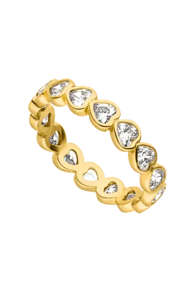 Glamorous Heart Ring 14K Gold Plated