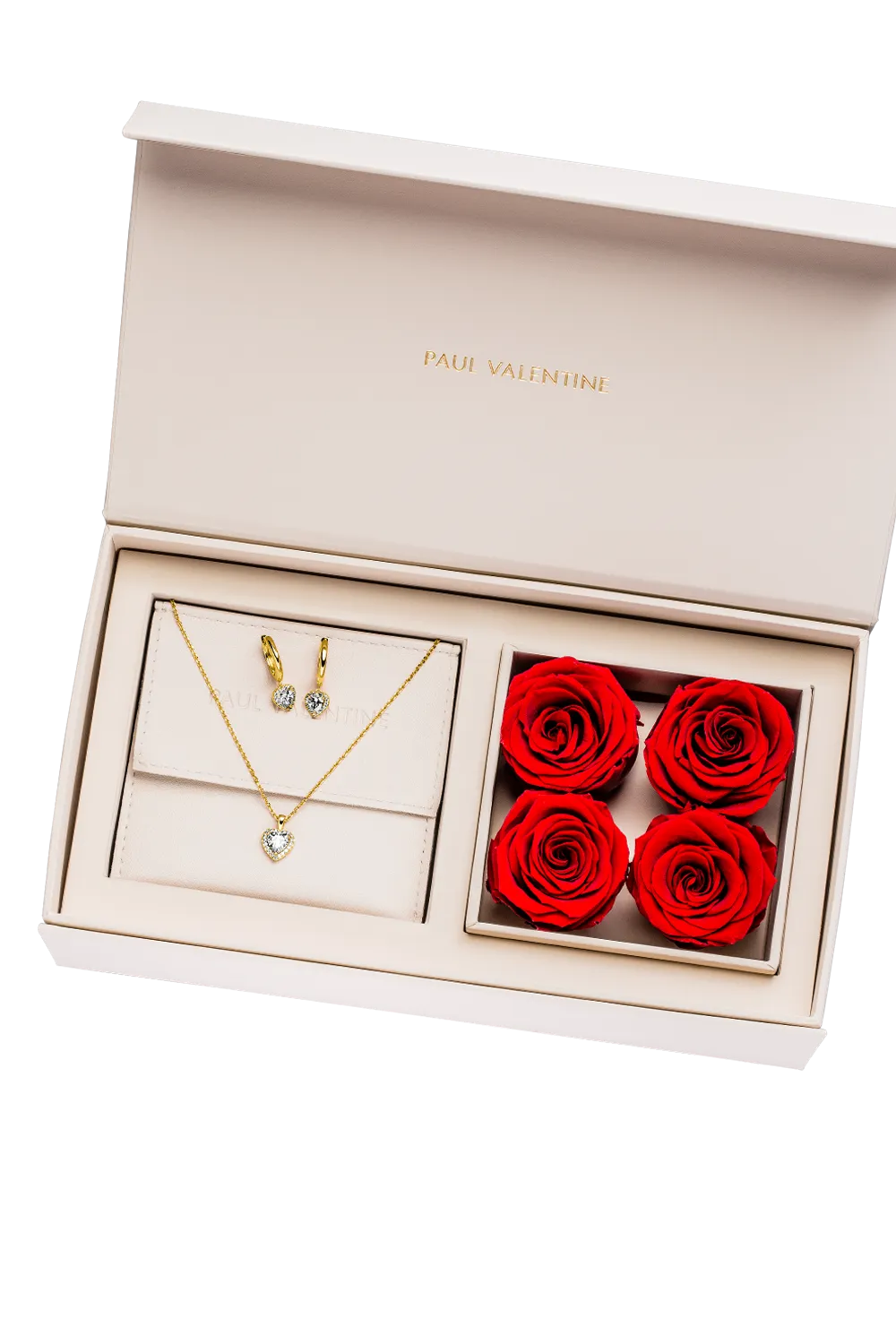 Glamorous Heart Rose Box 14K Gold Plated