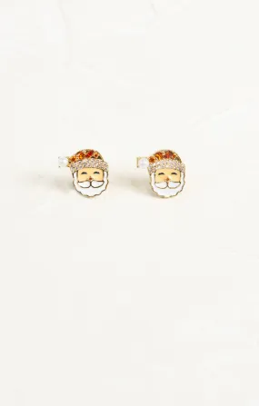 Glitzy Santa Studs