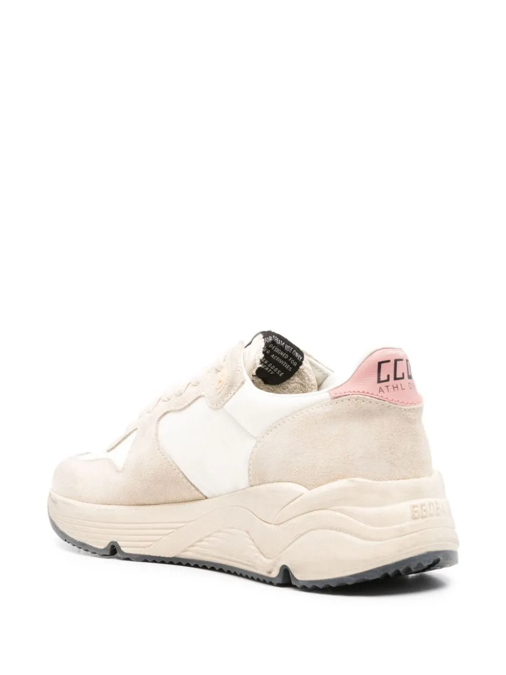 GOLDEN GOOSE Blush Pink Leather Running Sole Sneaker