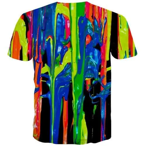 Graffiti T-shirt Men Colorful T-shirts Graphic Psychedelic Tshirt Anime Art Tshirts Casual Gothic Tshirts Cool Short Sleeve